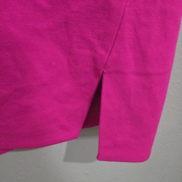 Express Bodycon Cocktail Fuchsia Pink Midi Dress Size 12 - Picture 11 of 12